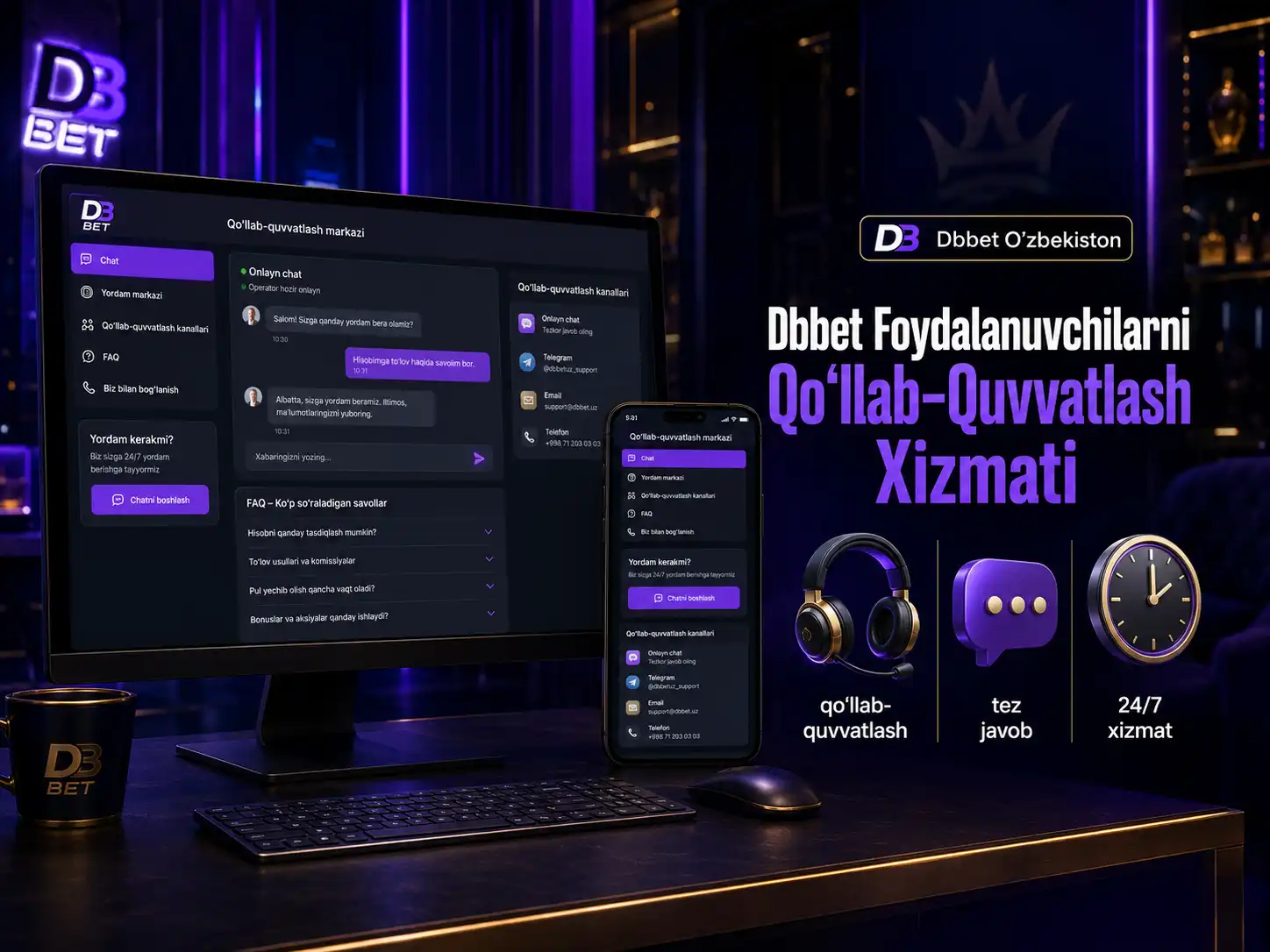 Dbbet Foydalanuvchilarni Qo‘llab-Quvvatlash Xizmati